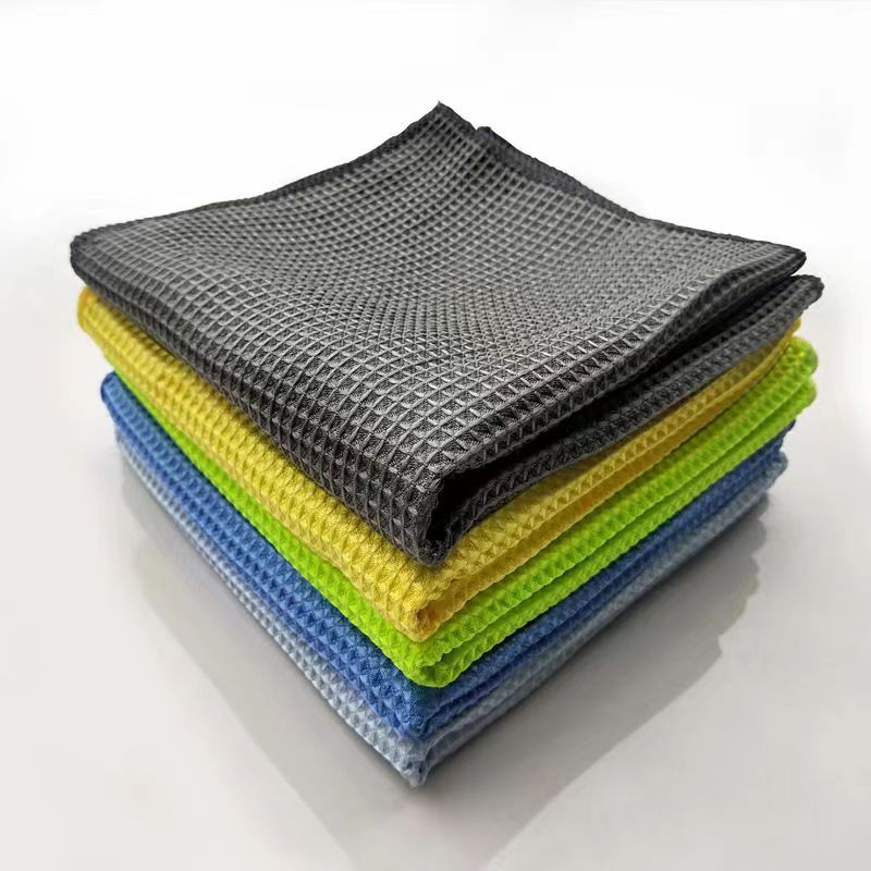Waffle Weave Microfiber Cleaning Towel for Car and Home
