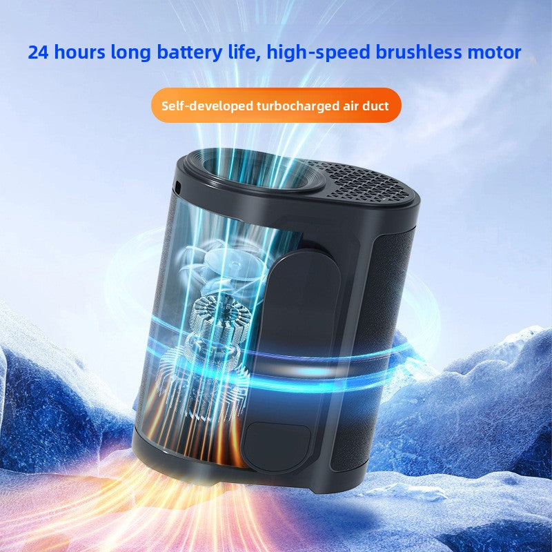 Waist hanging desktop fan