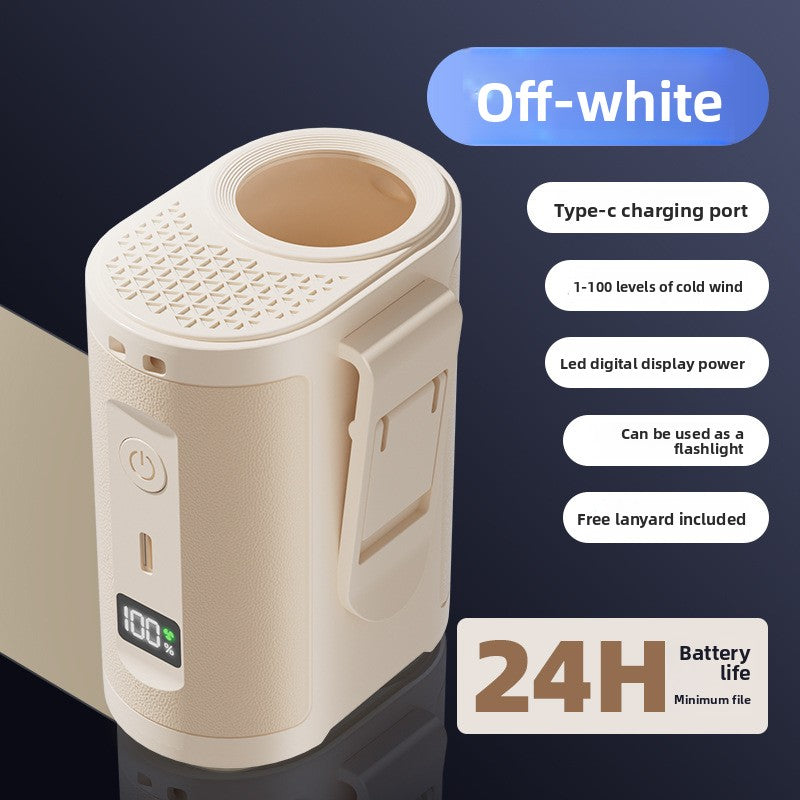 Waist hanging desktop fan