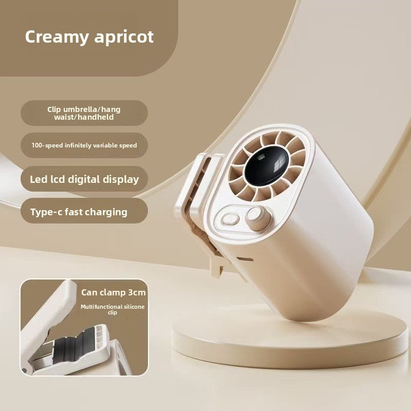 Waist-mounted portable fan