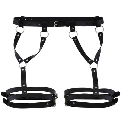 Waist-shaping and buttock-raising belt with integrated leg ring