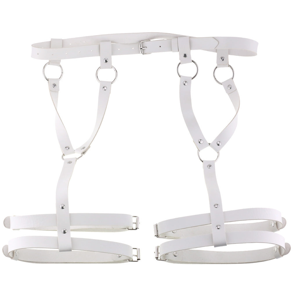 Waist-shaping and buttock-raising belt with integrated leg ring