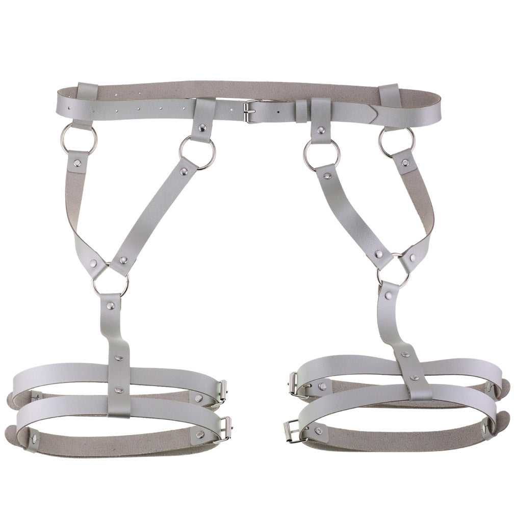 Waist-shaping and buttock-raising belt with integrated leg ring