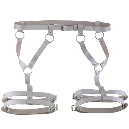 Waist-shaping and buttock-raising belt with integrated leg ring