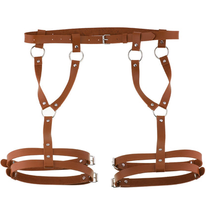 Waist-shaping and buttock-raising belt with integrated leg ring