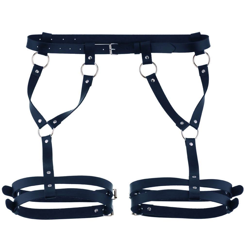 Waist-shaping and buttock-raising belt with integrated leg ring
