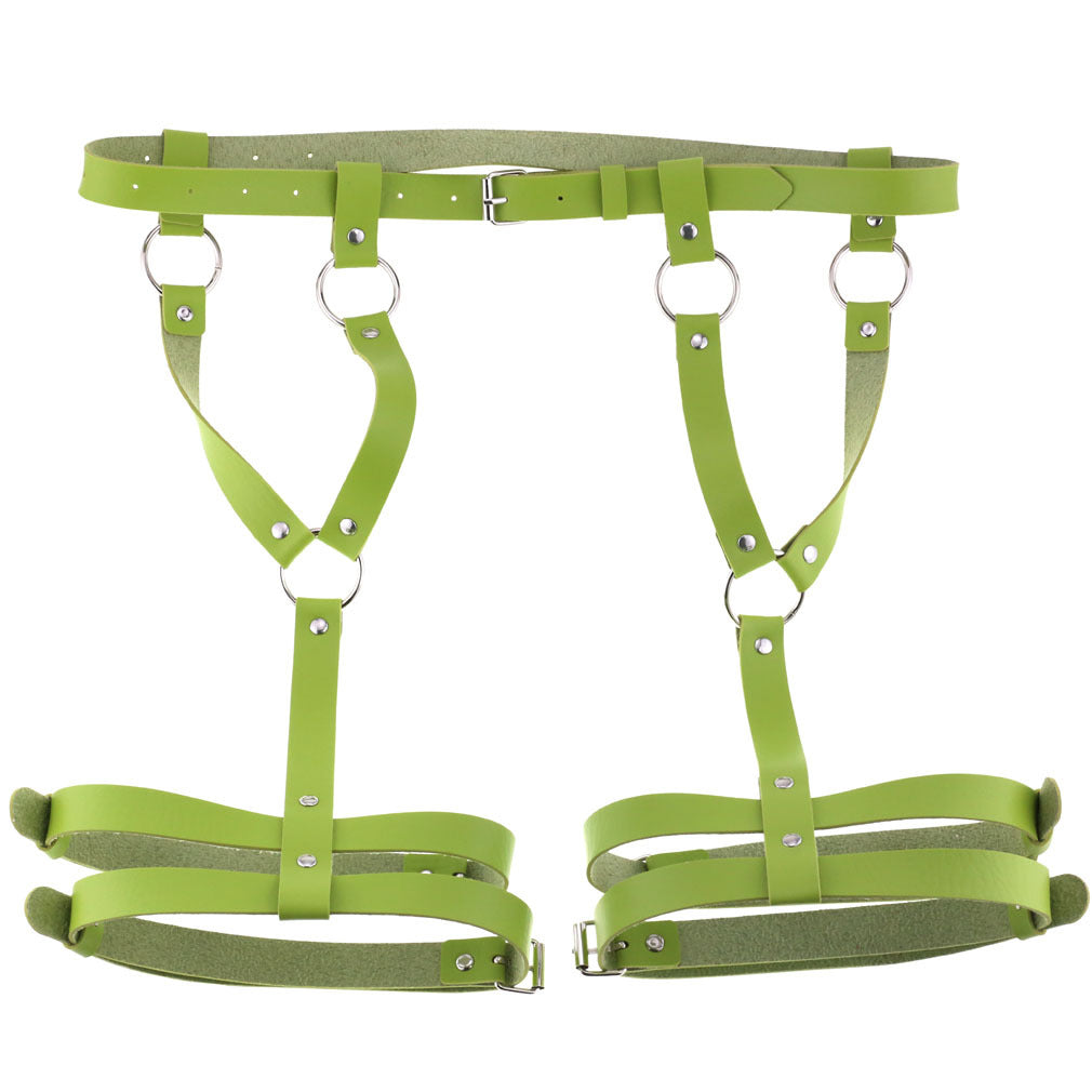 Waist-shaping and buttock-raising belt with integrated leg ring
