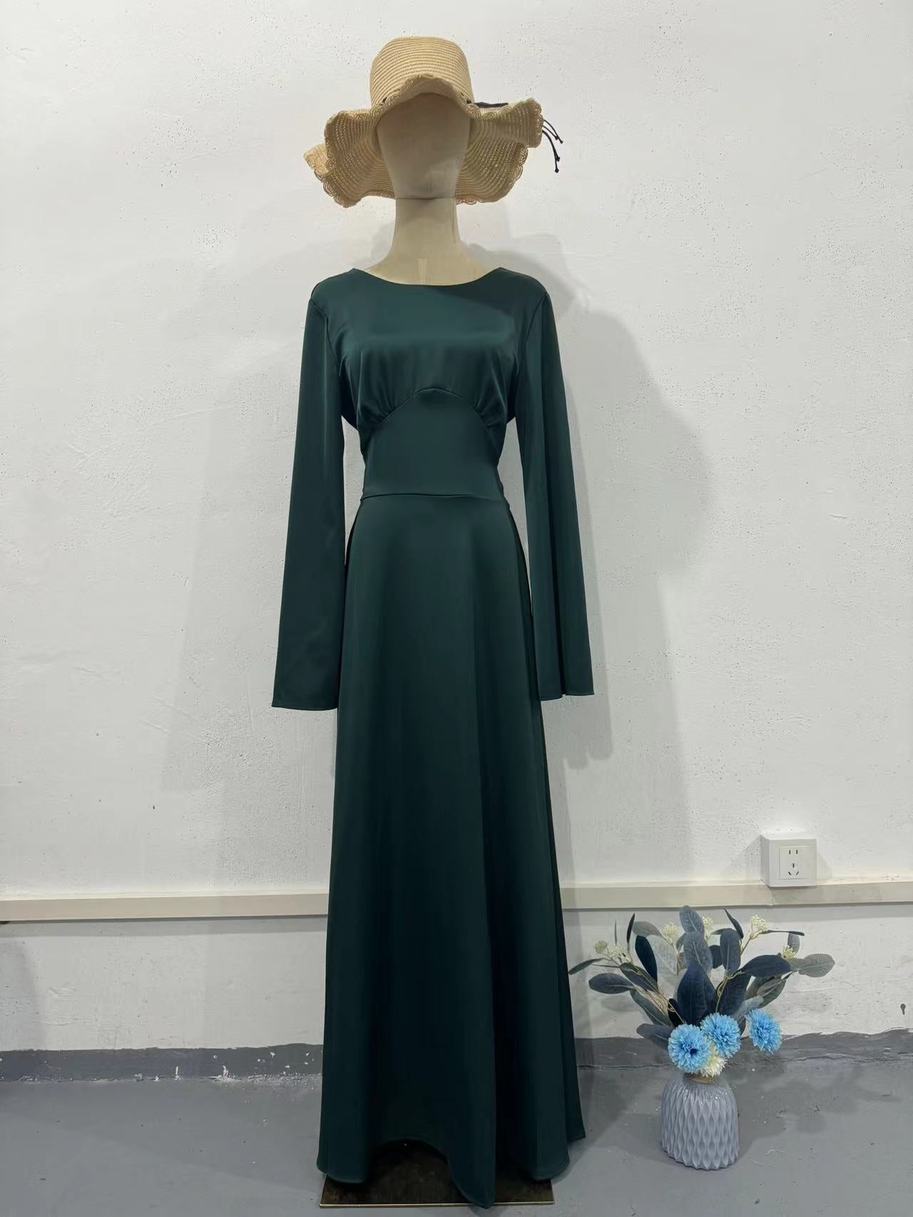 Waist Tie Long Sleeve Dress