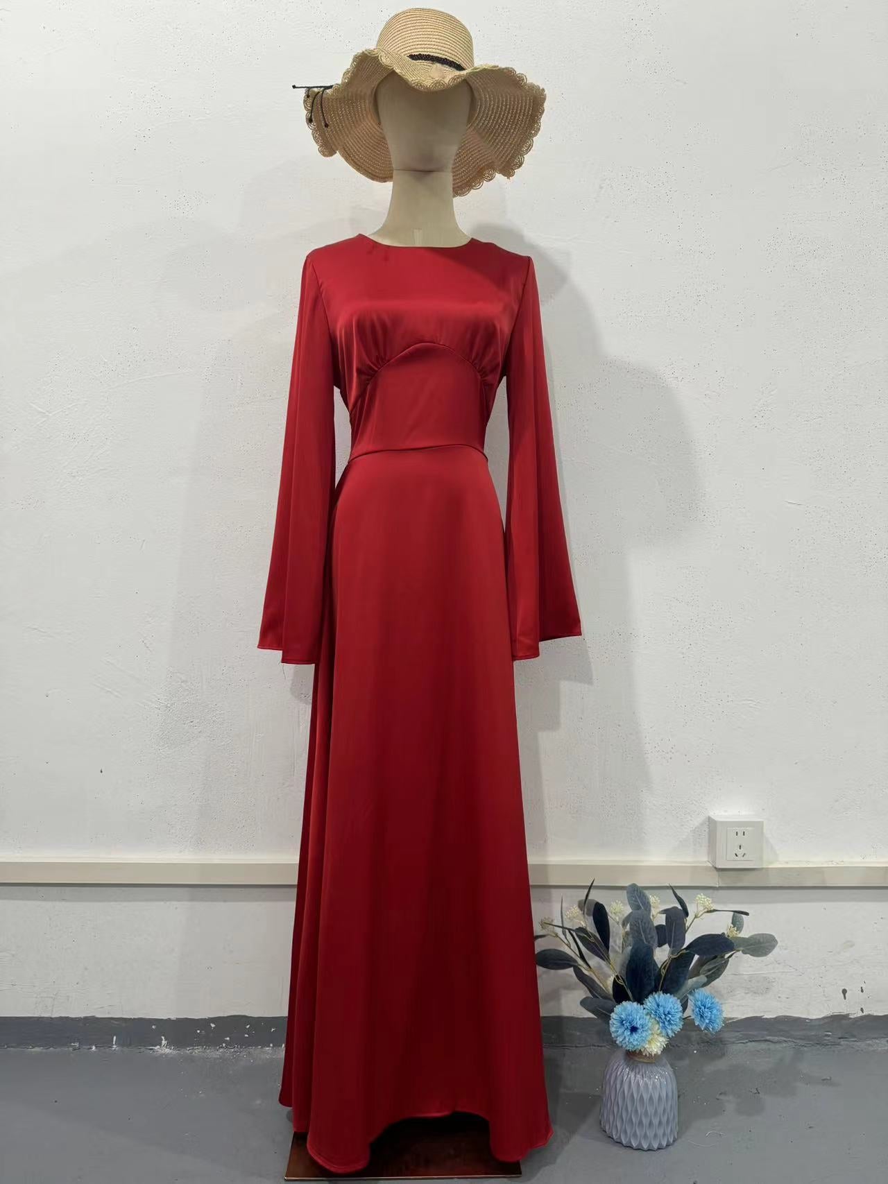 Waist Tie Long Sleeve Dress