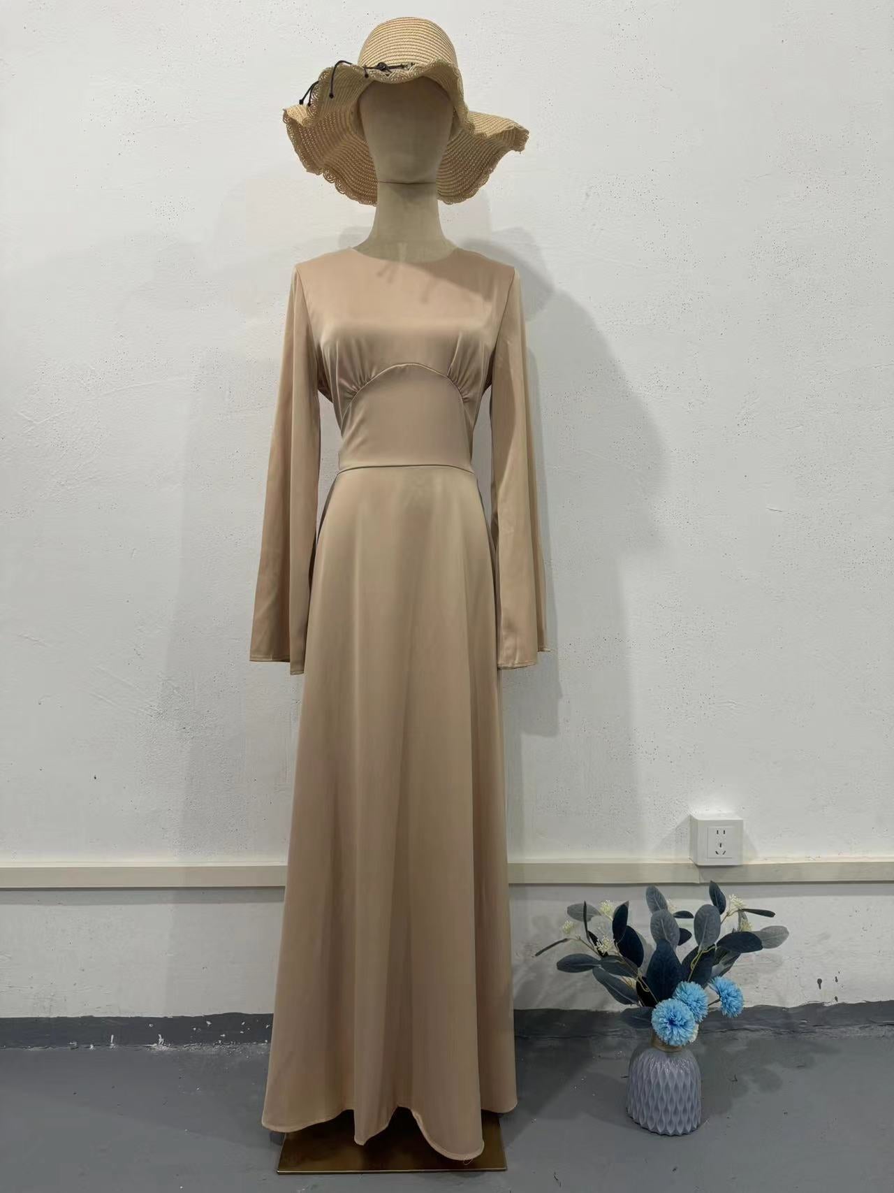 Waist Tie Long Sleeve Dress