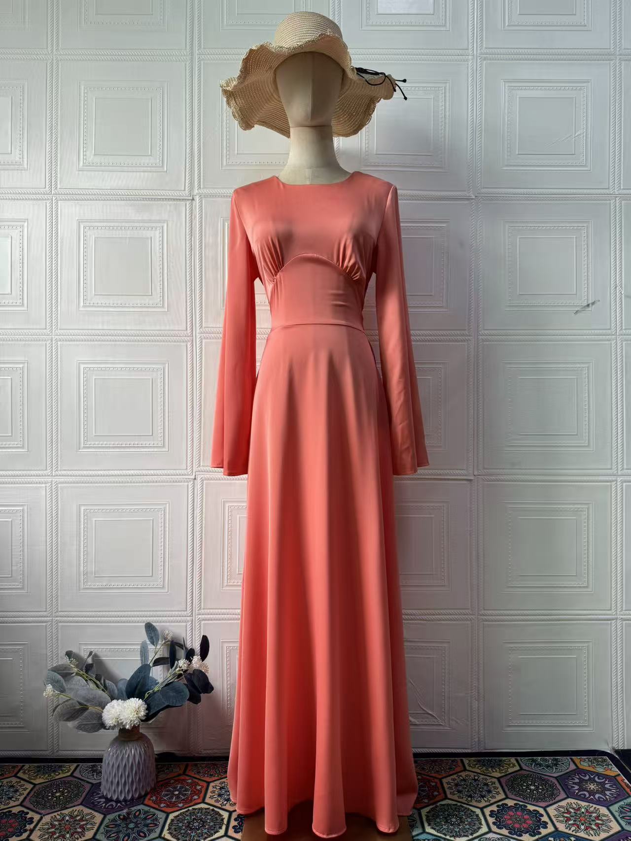Waist Tie Long Sleeve Dress