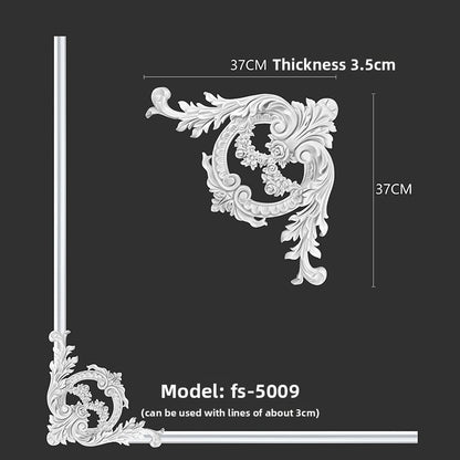 Wall corner lace strip ceiling
