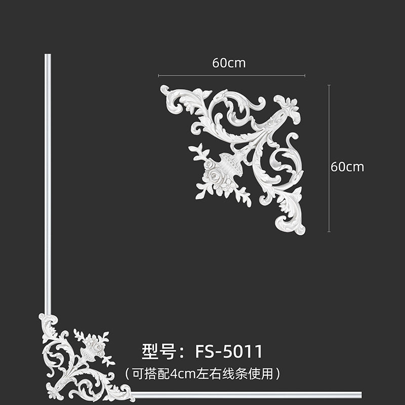 Wall corner lace strip ceiling