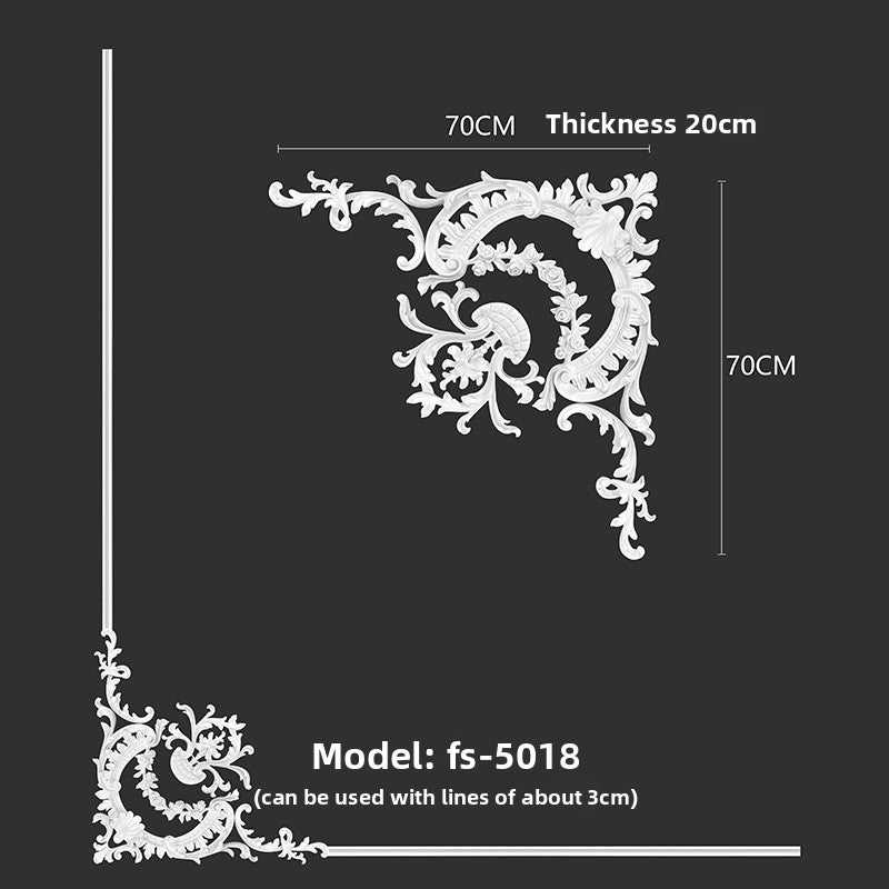 Wall corner lace strip ceiling