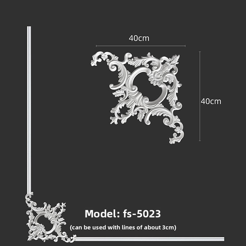 Wall corner lace strip ceiling