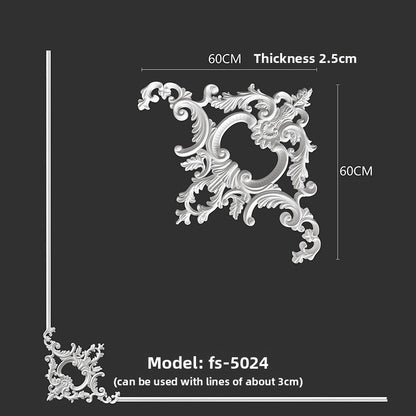 Wall corner lace strip ceiling