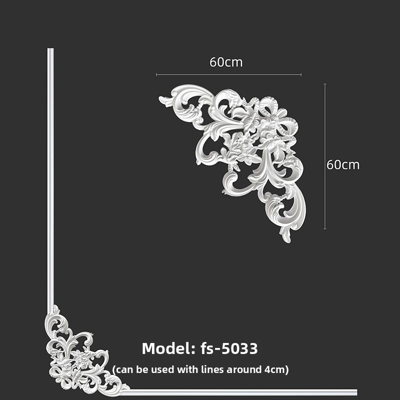 Wall corner lace strip ceiling