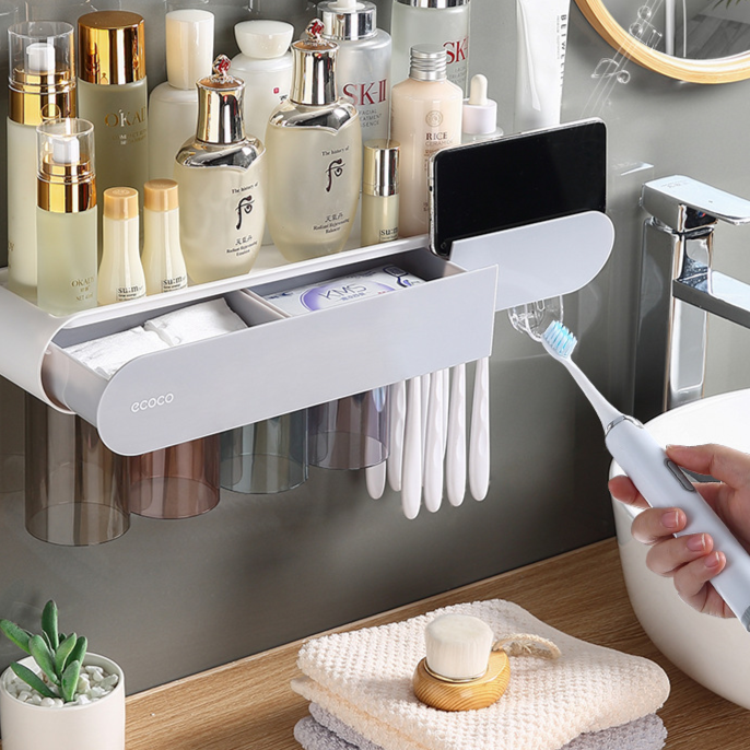 Wall Mount Toothbrush Cup Holder