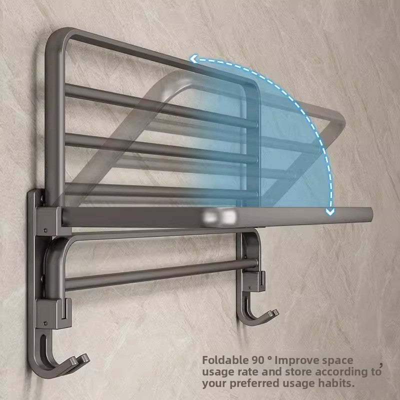 Wall-mounted bath towel rack