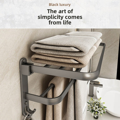 Wall-mounted bath towel rack