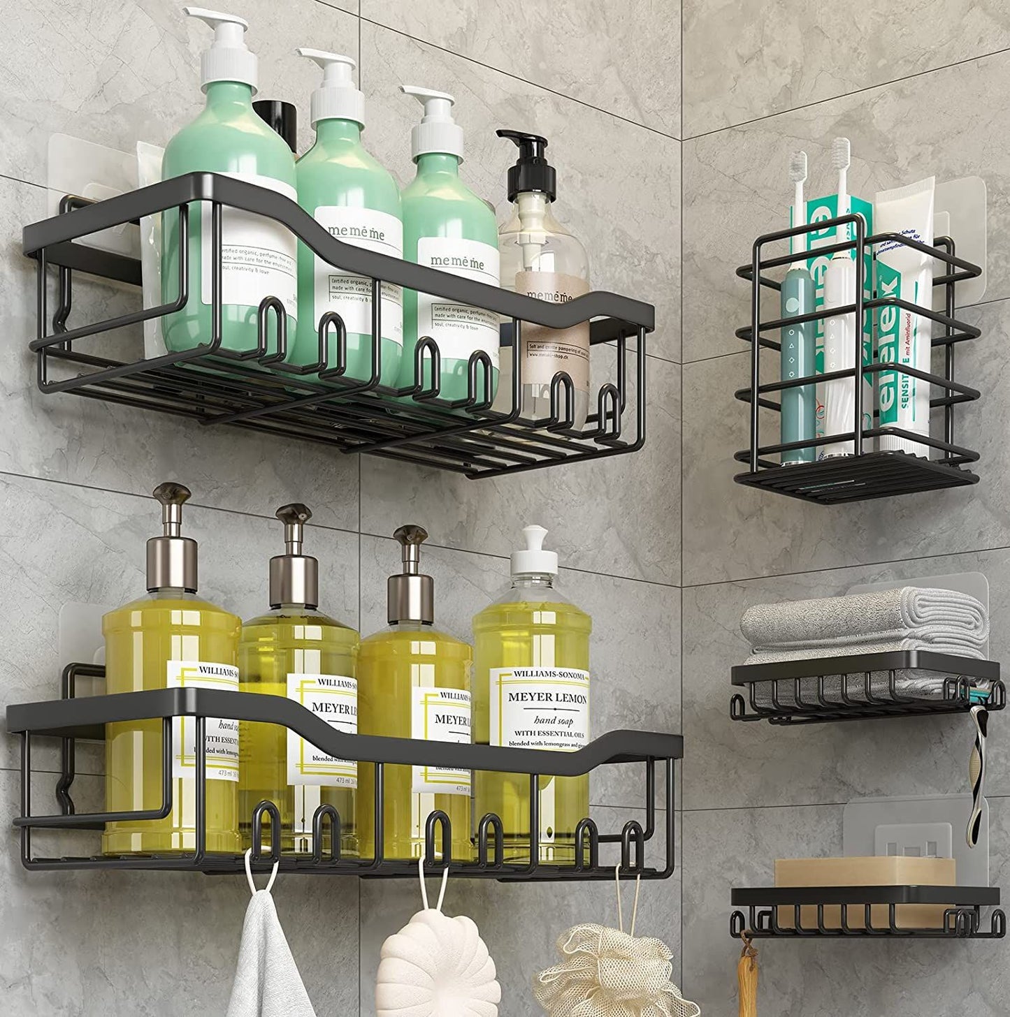 Wall Mounted Bathroom Organizer Rack