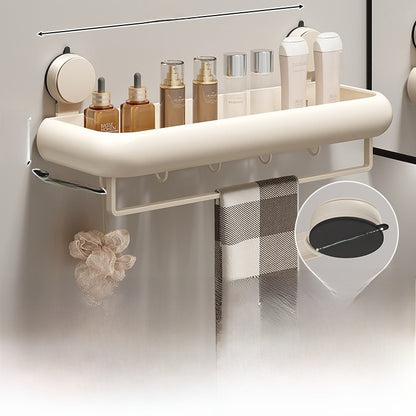 Wall Mounted Bathroom Storage Shelf with Hooks