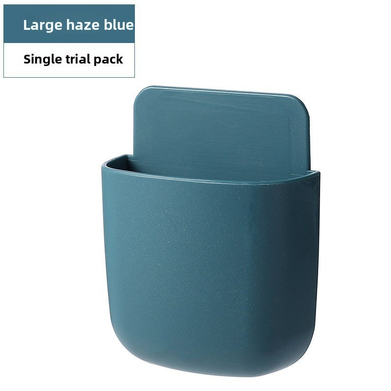 Wall-mounted bedside mobile phone charging storage rack