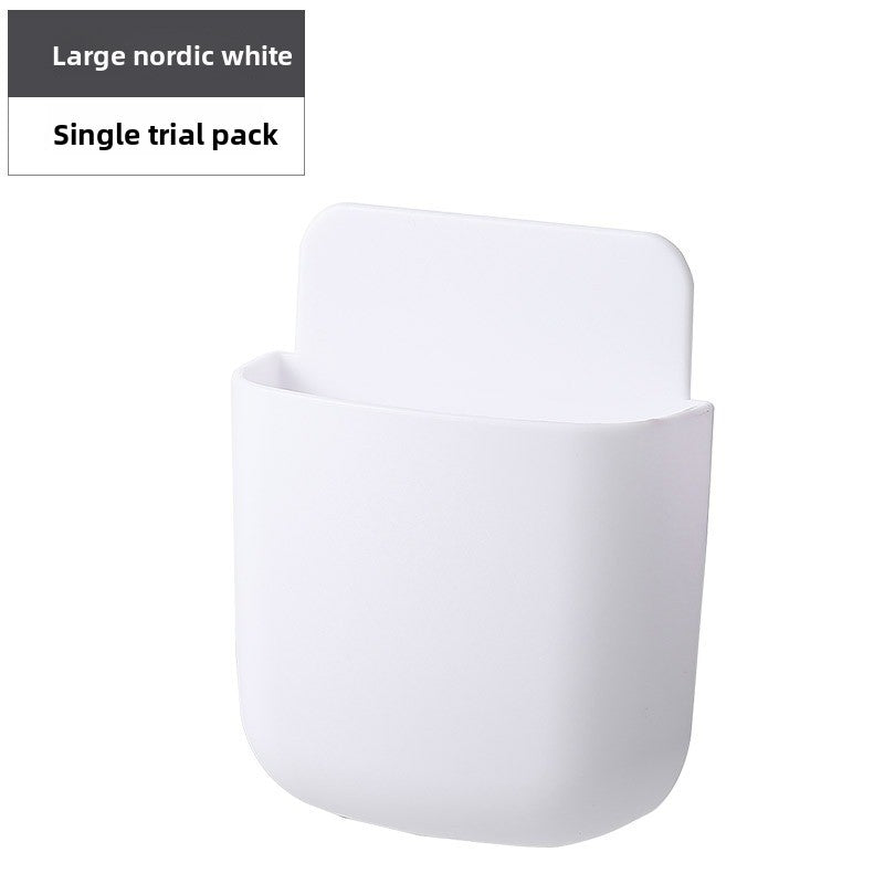 Wall-mounted bedside mobile phone charging storage rack