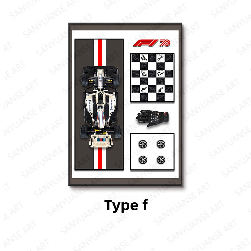Wall Mounted Building Block Car Display Frame