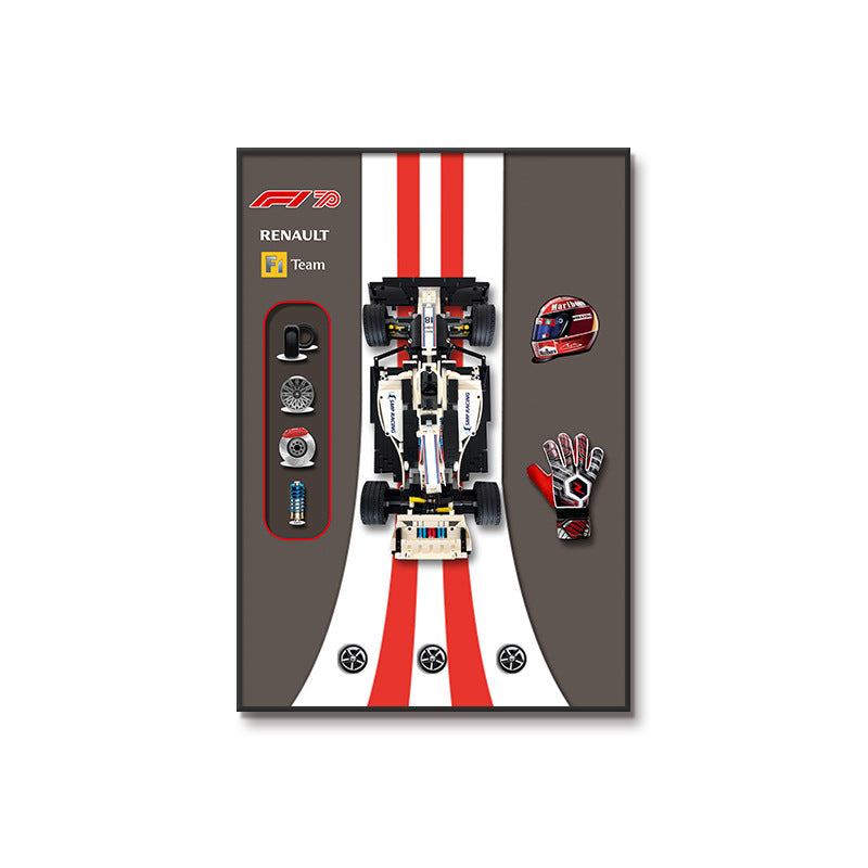 Wall Mounted Building Block Car Display Frame