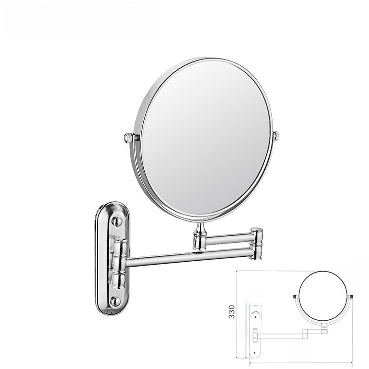 Wall Mounted Double-Sided Folding Makeup Mirror with Magnifying