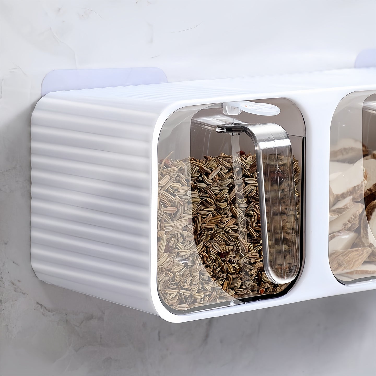 Wall-Mounted Drawer Spice Rack Organizer