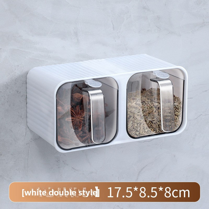 Wall-Mounted Drawer Spice Rack Organizer