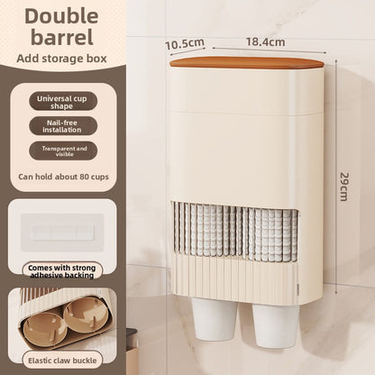 Wall-mounted drink-holding device