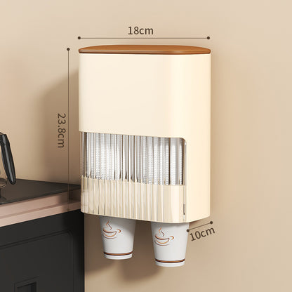 Wall-mounted drink-holding device