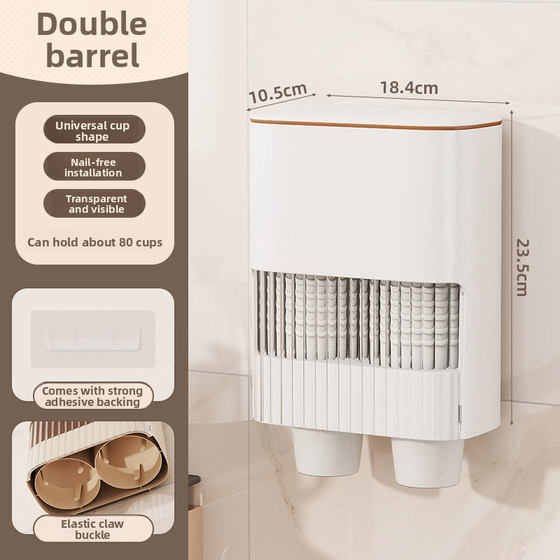 Wall-mounted drink-holding device