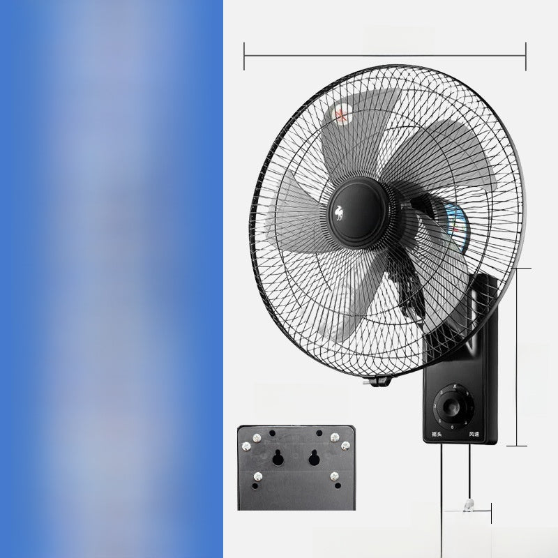 Wall-Mounted Electric Fan with Aluminum Blades