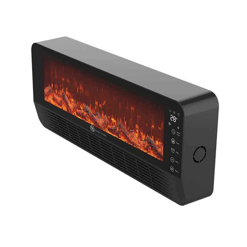 Wall Mounted Electric Fireplace Heater with Simulated Flame