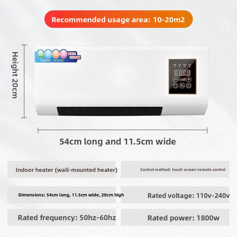 Wall-mounted electric heater