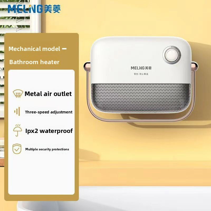 Wall-mounted electric warm air heater