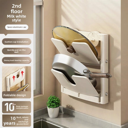 Wall Mounted Foldable Kitchen Storage Rack