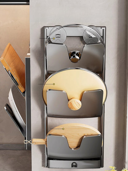 Wall Mounted Foldable Kitchen Storage Rack