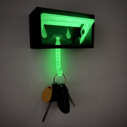 Wall-mounted garage key fob