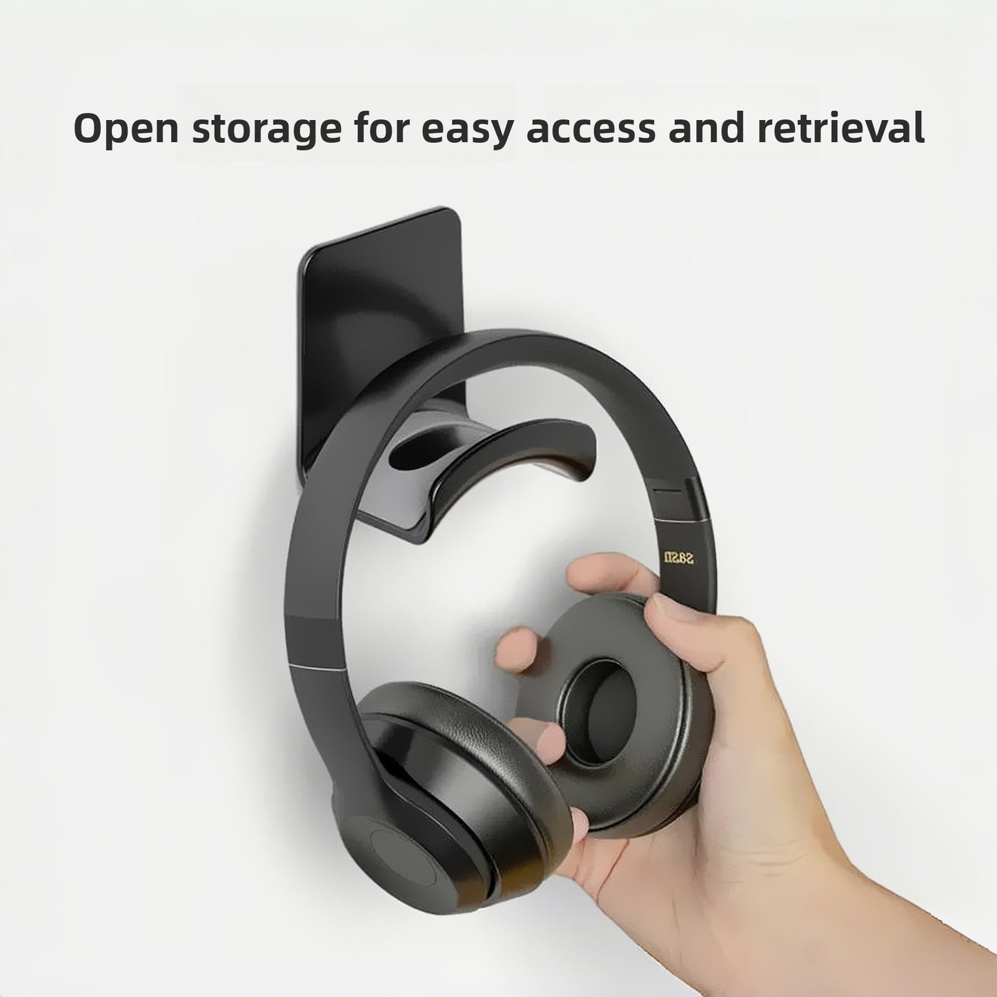 Wall-mounted headphone stand
