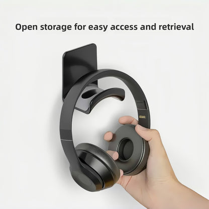 Wall-mounted headphone stand