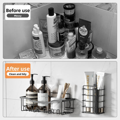 Wall-Mounted Iron Bathroom Storage Shelf