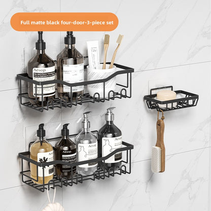 Wall-Mounted Iron Bathroom Storage Shelf