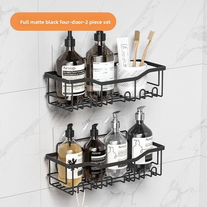 Wall-Mounted Iron Bathroom Storage Shelf