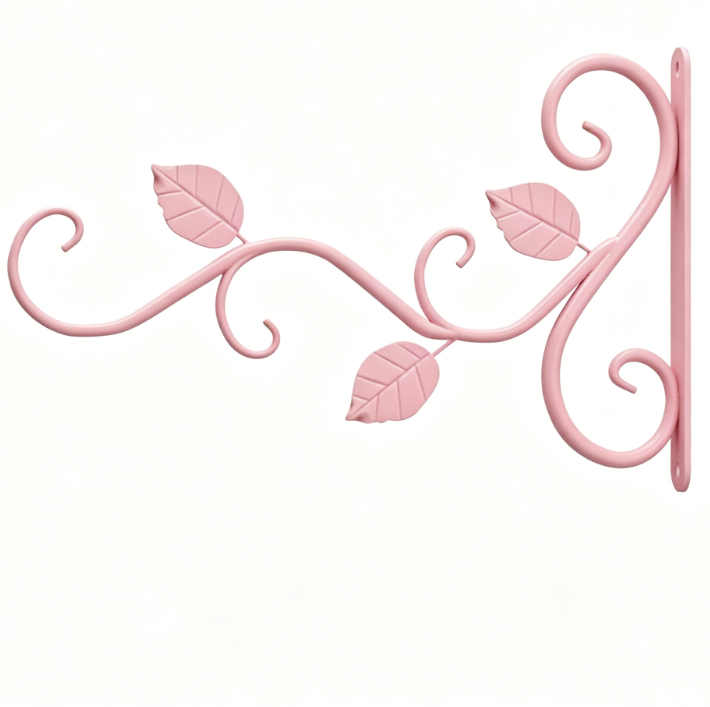 Wall Mounted Iron Flower Basket for Home Decor