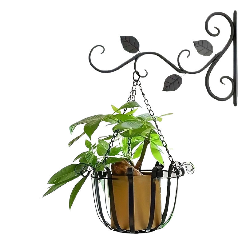Wall Mounted Iron Flower Basket for Home Decor